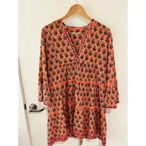 Lola Australia Moroccan mini dress size M orange